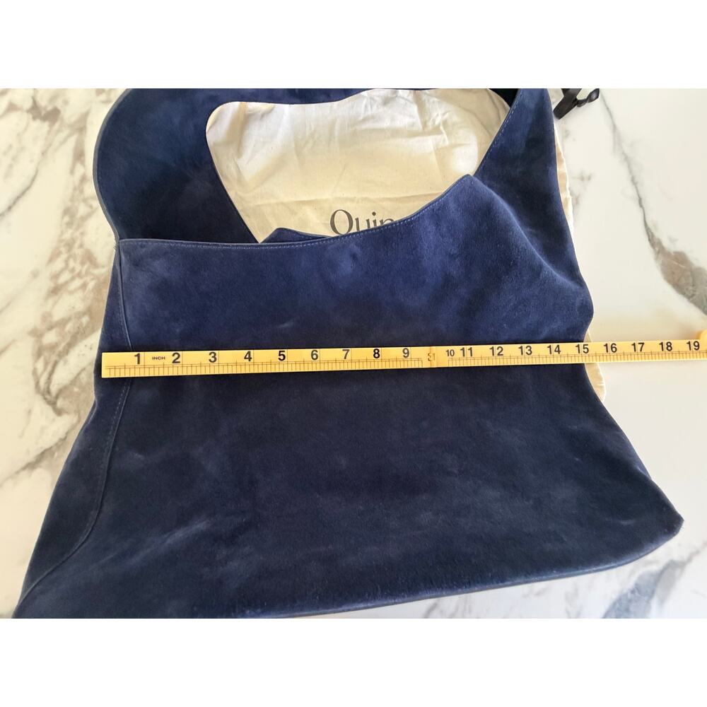 Quince NEW Italian Suede Slouchy Shoulder Bag, Color: Midnight - Picture 6 of 7